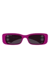 Balenciaga Eyewear Rectangular Frame Sunglasses In Fuchsia