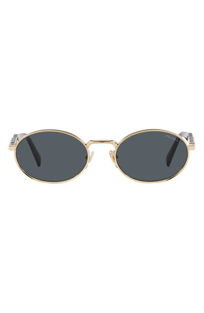 Prada 55mm Oval Sunglasses In Dark Grey