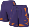 NIKE NIKE PURPLE WNBA LOGOWOMAN TEAM 13 CROSSOVER PERFORMANCE SHORTS