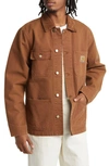 Carhartt Organic Cotton Coat In Brown