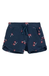 MILES THE LABEL CHERRY PRINT FRENCH TERRY ORGANIC COTTON SHORTS