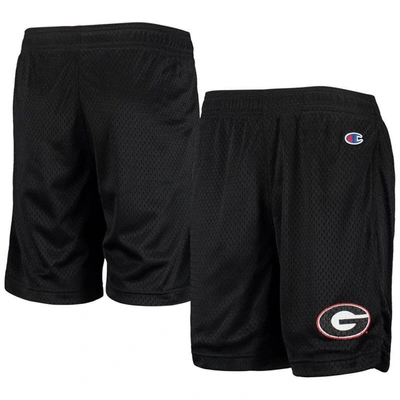 CHAMPION YOUTH CHAMPION BLACK GEORGIA BULLDOGS CLASSIC MESH SHORTS