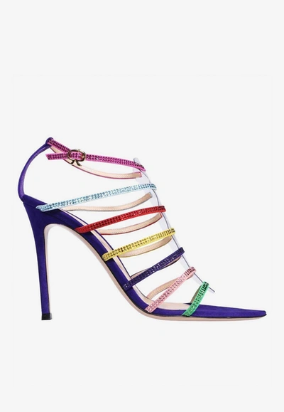 Gianvito Rossi 105 Crystal Embellished Sandals In Multicolor