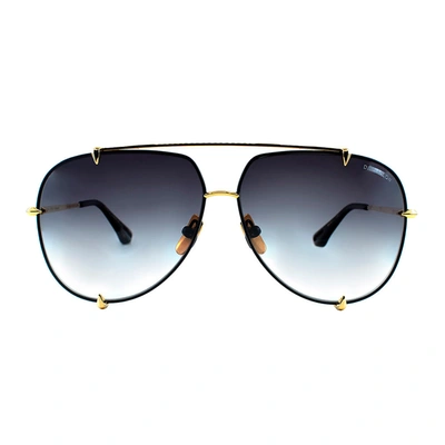 Dita Talon Dt 23007-a-blk-gld-62-z Unisex Aviator Sunglasses In Gold