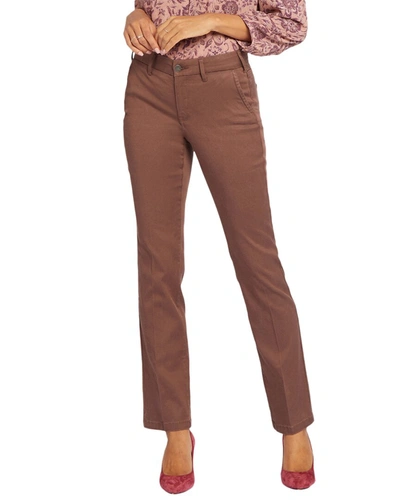 Nydj Straight Leg Pant In Brown