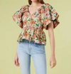 Gilner Farrar Tricia Blouse In Amazonian In Multi