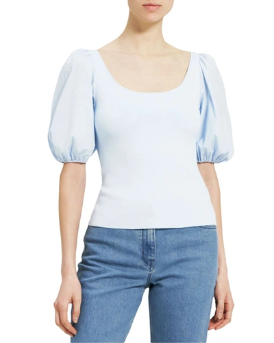 Theory Scoop Top In Blue