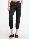 Sanctuary Rebel Crop Stretch Cotton Pants In Black