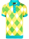 Botter Geometric-pattern Knitted Polo Shirt In Multicolour