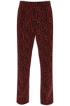 Baracuta X Needles Red Pants With Logo And Pattern In Multi