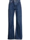 Our Legacy Crease-detail Bootcut Jeans In Denim