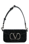 Valentino Mini Toile Iconographe Shoulder Bag In Black
