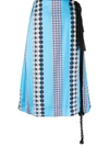 Wales Bonner Chari Printed Skirt In Blue