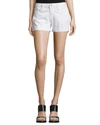 Frame Le Cutoff Rolled-hem Shorts In Blanc