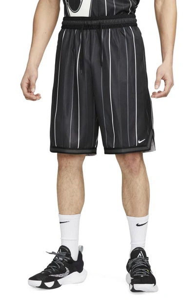Nike Men's Dri-fit Dna 10" Basketball Shorts In Black/dark Smoke Grey/white