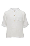 Snapper Rock Kids' Frankie Cotton Gauze Shirt In White