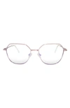 FIFTH & NINTH SELENA 54MM GEOMETRIC BLUE LIGHT BLOCKING GLASSES