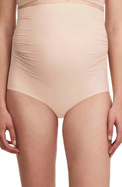 Chantelle Lingerie Pure High Waist Maternity Briefs In Nude Blush-1n