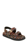 Steve Madden Women's Mona Velcro Strap Flatform Sandals In Red Multi
