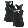 Fanatics Branded Black Chicago White Sox Wordmark Logo Racerback Tank Top In Black
