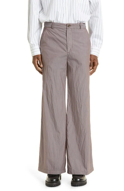 Our Legacy Wide-leg Cotton Trousers In Purple