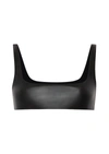 LAPOINTE STRETCH FAUX LEATHER BRA TOP