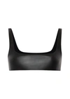 Lapointe Faux-leather Bra Top In Black