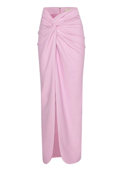Lapointe Faux-leather Maxi Skirt In Blossom