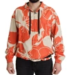 DOLCE & GABBANA DOLCE & GABBANA MULTICOLOR FLORAL HOODED PULLOVER MEN'S SWEATER