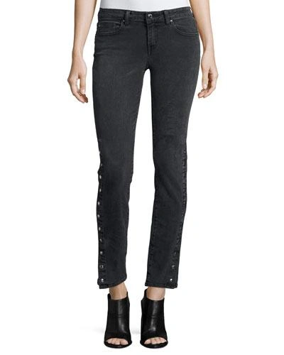 Iro Biba Side-snap Skinny Jeans, Black