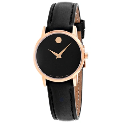 Movado Women's Swiss Museum Classic Black Leather Strap Watch 33mm