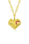 LAFONN HEALING COURAGE HEART PENDANT NECKLACE