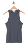 James Perse Ribbed Knit Tank In Blue