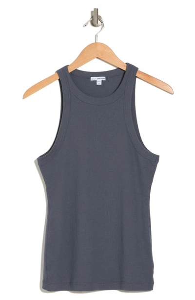 James Perse Ribbed Knit Tank In Titan