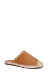 Yosi Samra Paloma Studded Espadrille Mule In Cognac