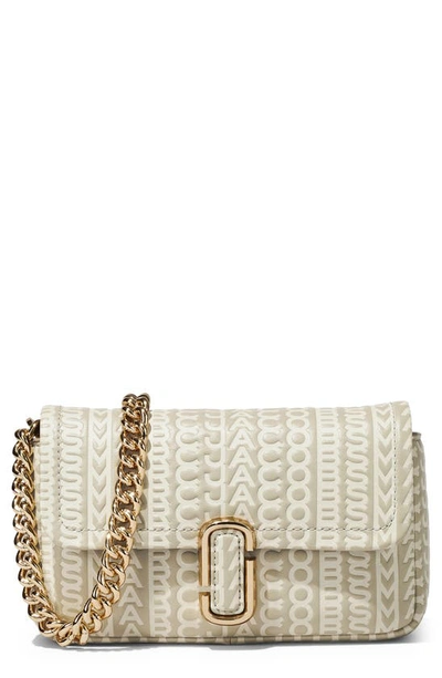 Marc Jacobs The Mini J Marc Leather Shoulder Bag In Khaki