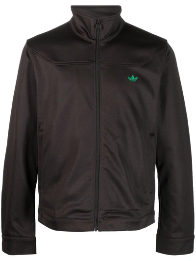 Adidas X Wales Bonner Logo Jacket In Night Brown