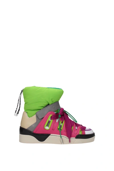 Khrisjoy Ankle Boots Leather Pink Green In Yellow