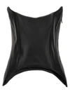 Monot Leather Strapless Fitted Mini Top