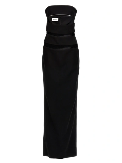 Monot Cut-out Strapless Gown In Negro