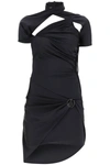 Coperni Asymmetric Draped Crossover-neck Jersey Dress