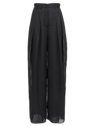 Monot Double-pleated Wide-leg Pants In Black