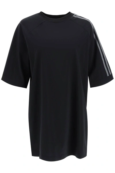 Y-3 3-stripe T-shirt Dress In Black