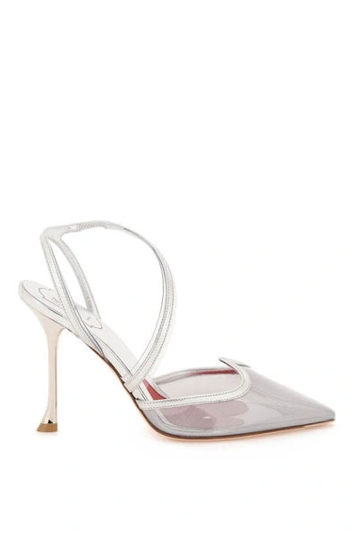 Roger Vivier I Love Vivier Clear Metallic Pumps In Silver