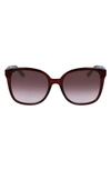 Ferragamo 56mm Square Sunglasses In Red