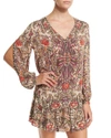 HAUTE HIPPIE SAGAT LONG-SLEEVE FLORAL SILK BLOUSE, TALITHA