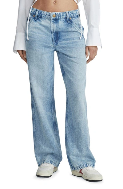 Rag & Bone Sid High Rise Wide Leg Carpenter Jeans In Kona