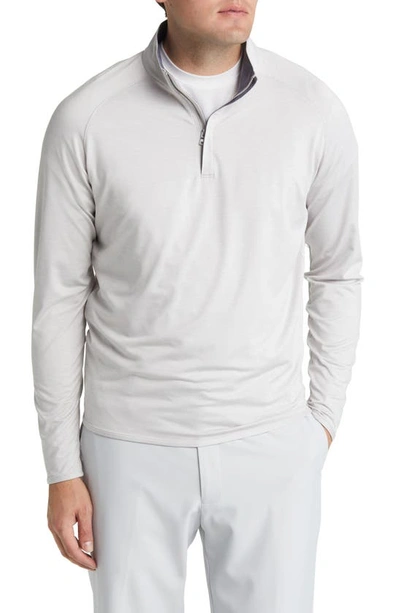 Peter Millar Crown Crafted Stealth Performance Quarter Zip Pullover In British Grey