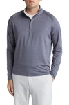 Peter Millar Stealth Performance Quarter-zip Pullover In Steel