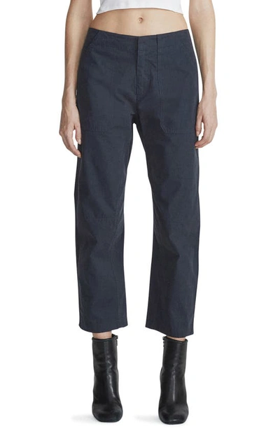 Rag & Bone Leyton Crop Cotton Work Pants In Salute